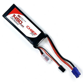 1450mAh 2S1P 6.6V 25C LiFe RX Battery, EC3 & JR, with Balancer