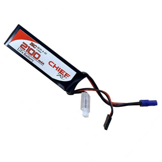 2100mAh 2S1P 6.6V 25C LiFe RX Battery, EC3 & JR, with Balancer