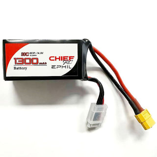 1300mAh 4S1P 14.8V 30C LiPo Battery, with XT-60 and Balancer Leads