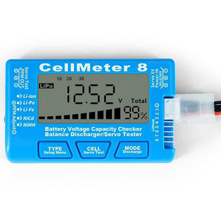 CellMeter 8 Digital Servo / Battery Voltage Tester, for LiPo, Life, Li-lon, NiMH, Nicd Cells