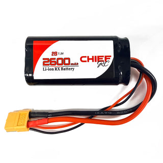 2600mAh 2S1P 7.2V Li-Ion RX Battery, XT-60 & JR Connectors