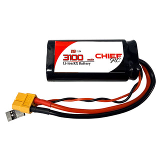 3100mAh 2S1P 7.2V Li-Ion RX Battery, XT-60 & JR Connectors