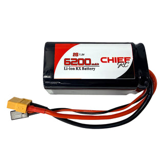6200mAh 2S1P 7.2V Li-Ion RX Battery, XT-60 & JR Connectors