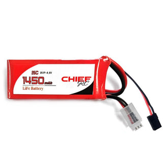 1450mAh 2S1P 6.6V 25C LiFe RX Battery, Bare Wire & JR, with Balancer