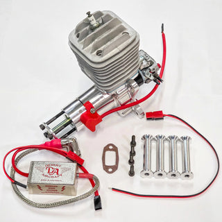 DA-50 Single Gas Engine with 2.5" Standoffs and Ignition, by Desert Aircraft