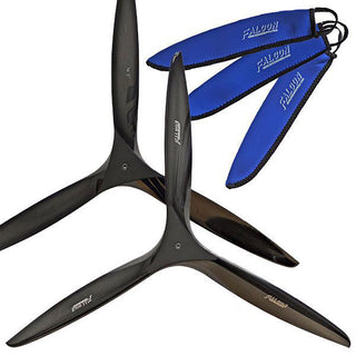 30X13 Carbon Fiber 3-Blade Propeller, w/Prop Covers, by Falcon
