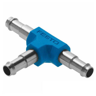 Barbed Tee Connector, Fits 6mm Tubing, by Festo