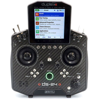 Jeti USA Duplex DS-24 II 2.4GHz/900MHz Transmitter with Case, Carbon Black