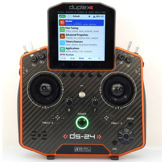 Jeti USA Duplex DS-24 II 2.4GHz/900MHz Transmitter with Case, Carbon Orange