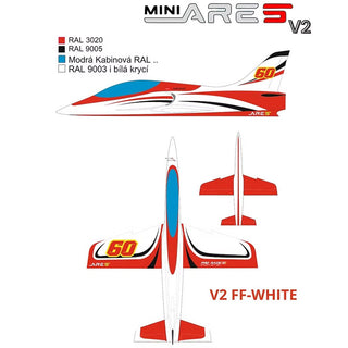 AreS Mini V2 1.7m Sport Jet ARF, FF White