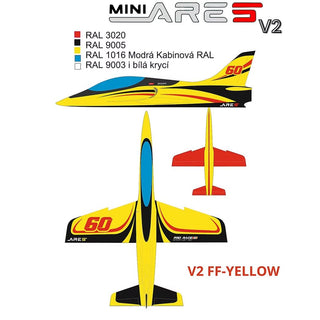 AreS Mini V2 1.7m Sport Jet ARF, FF Yellow