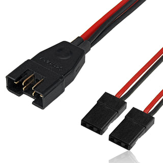 PowerBox Adapter Cable, 3.15" (8cm) Length, Male MPX to (2) JR Connector