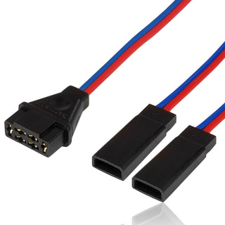 PowerBox Adapter Lead, 3.15" (8cm) Length, Multiplex Female to (2) JR Male Connector