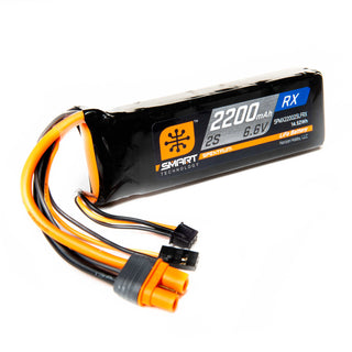 6.6V 2200mAh 2S 15C Smart LiFe Receiver Battery, with IC3 Connector