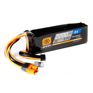 9.9V 2200mAh 3S 15C Smart LiFe Receiver Battery, with IC3 Connector