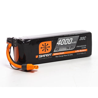 14.8V 4000mAh 4S 30C Smart LiPo Battery, with IC3 Connector