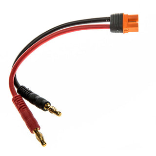 Spektrum IC3 Battery Adapter / 4mm Male Bullets with 6" Wires, 13 AWG