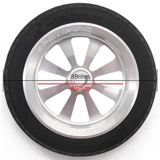 FlyWheelz Eight Spoke Wheel with Rubber Tires, 3.5" (89mm)