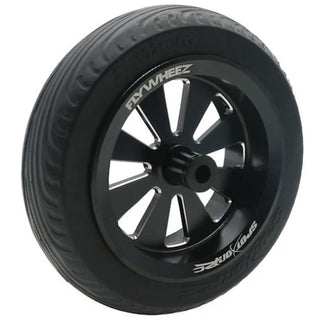 FlyWheelz Eight Spoke Wheel with Rubber Tires, 4" (102mm)