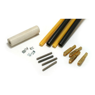 36" 4-40 Black/Gold Semi-Flex Control Rods, 2 Pack