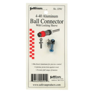 4-40 Aluminum Ball Connector, Rod & Ball Stud