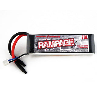 1300mAh 2S 7.4V Rampage Series 70C LiPo Battery