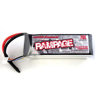 2250mAh 4S 14.8V Rampage Series 70C LiPo Battery, Flat Configuration