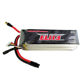 5000mAh 6S 22.2V Elite 55C LiPo Battery, Split Cells with Interconnect