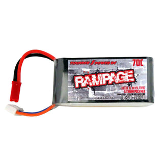 870mAh 3S 11.1V Rampage Series 70C LiPo Battery, JST Connector