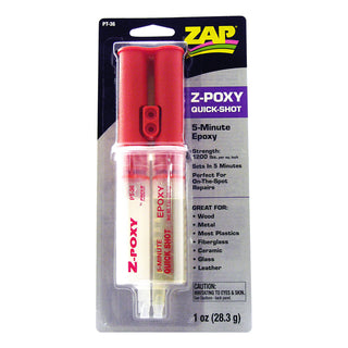 ZAP 5 Minute Epoxy Quick Shot Syringe - 1 oz